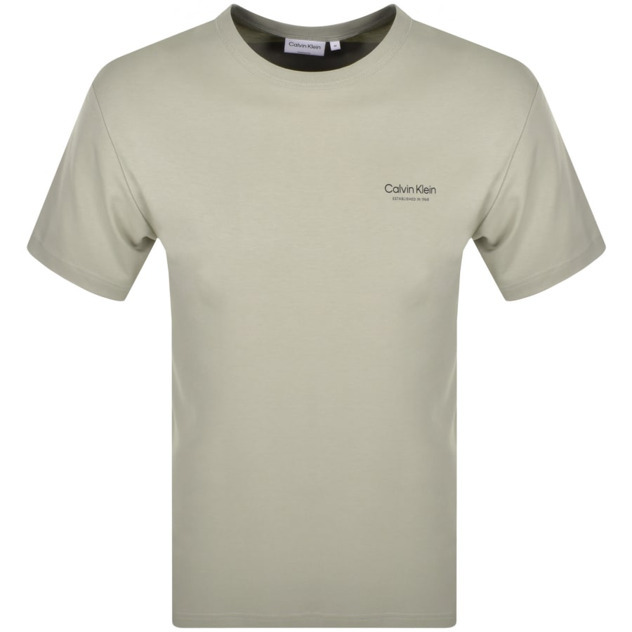 Image number 2 for Calvin Klein Photo Print T Shirt Grey