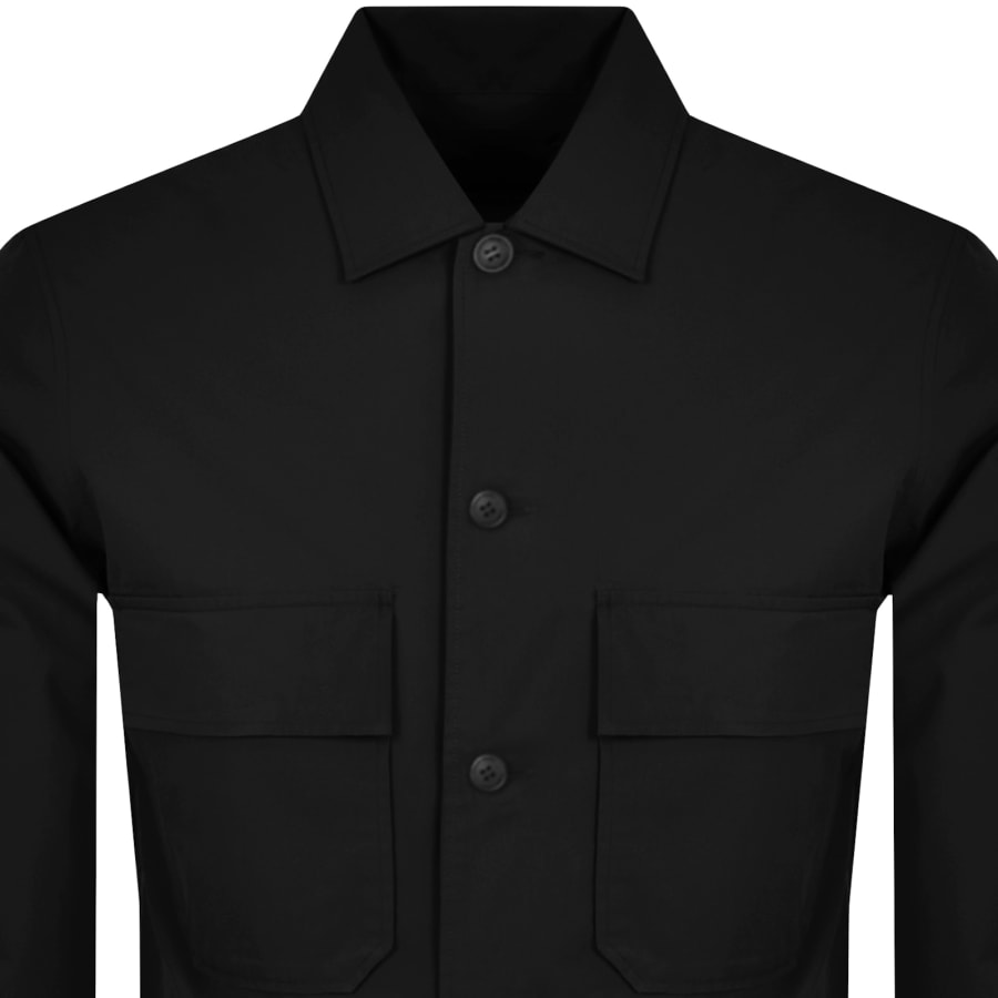 Calvin Klein Cotton Nylon Overshirt Jacket Black