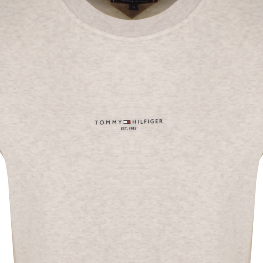 Image number 3 for Tommy Hilfiger Logo Tipped Sweatshirt Beige