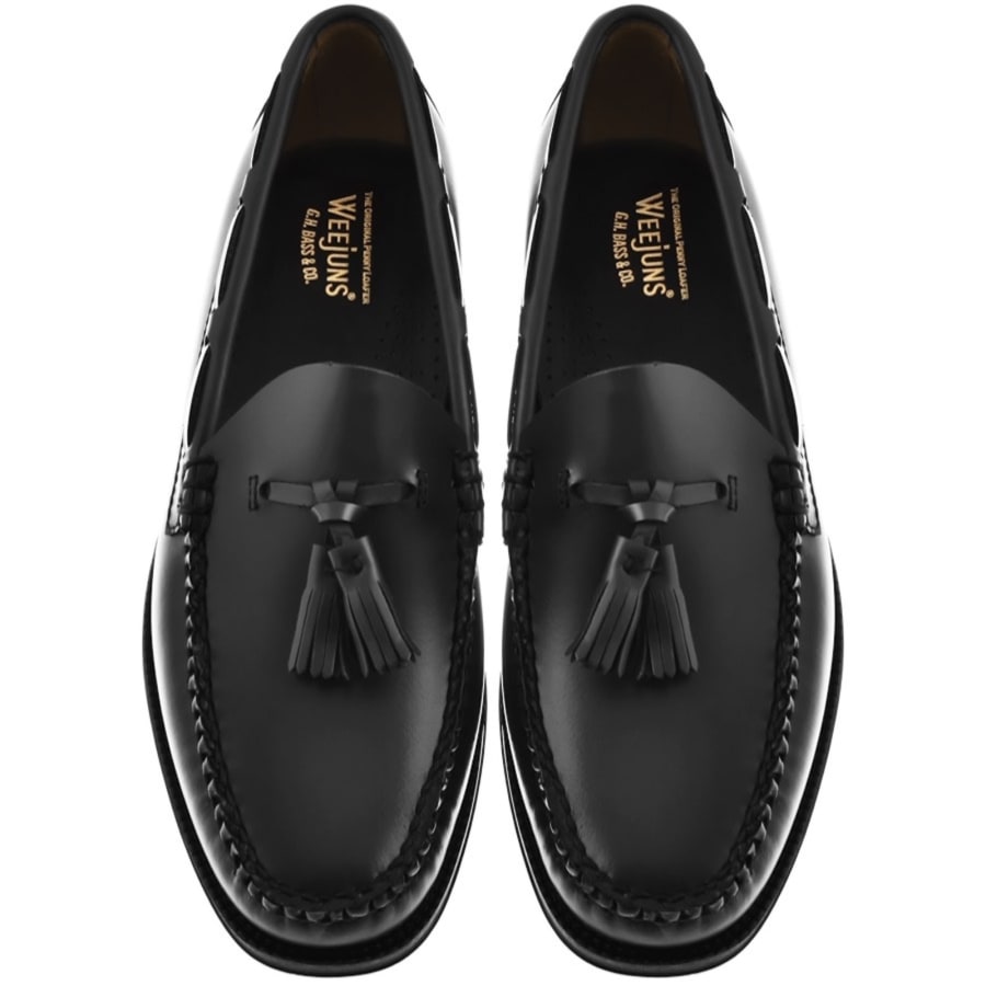 GH Bass Weejun Larkin Tassel Loafers Black