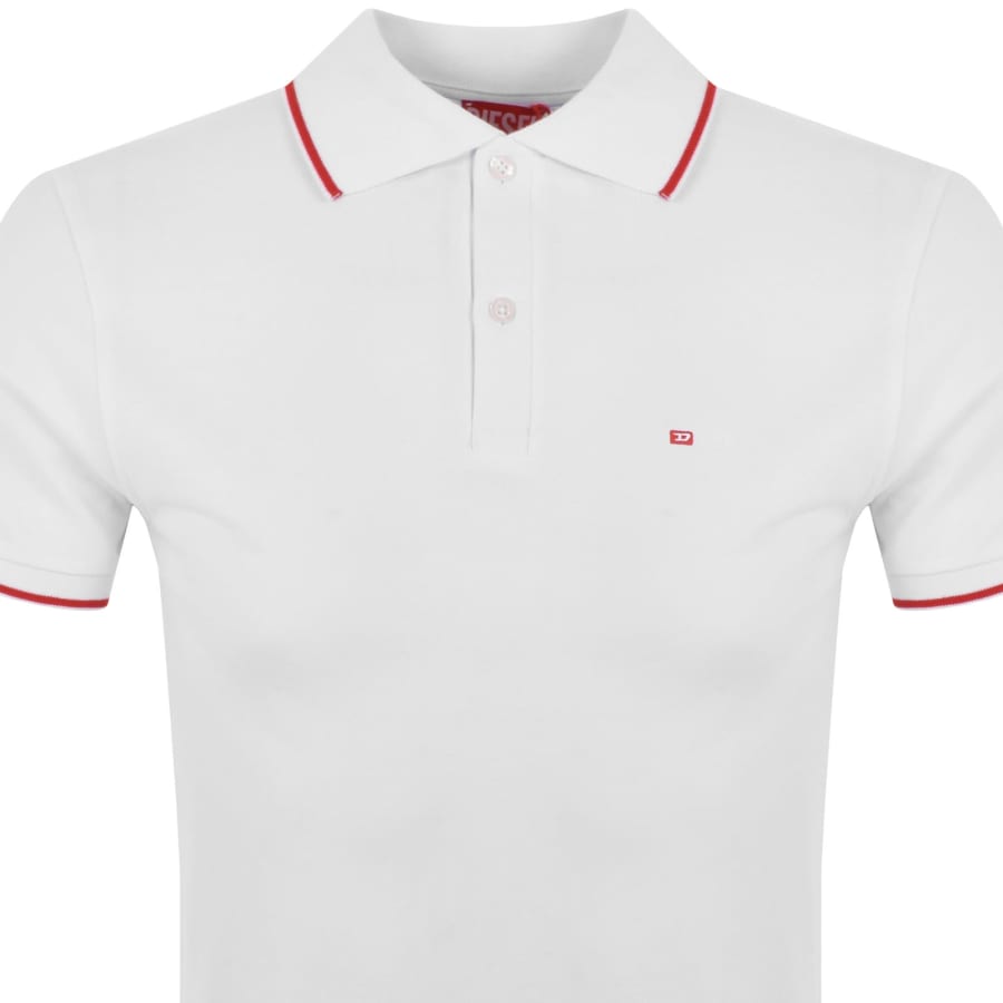 Image number 2 for Diesel T Ferry Microdiv Polo T Shirt White