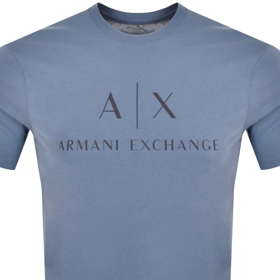 Armani Exchange Crew Neck Logo T Shirt Blue Mainline Menswear Ireland