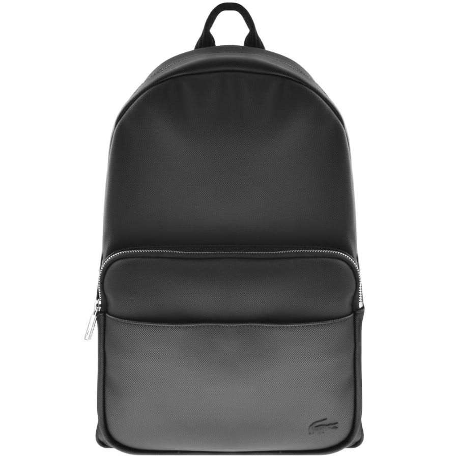 Lacoste black leather backpack top