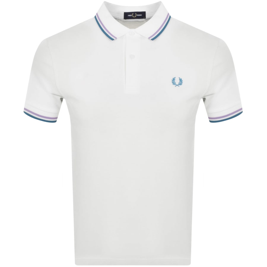 Fred Perry Twin Tipped Polo T Shirt White Mainline Menswear Denmark