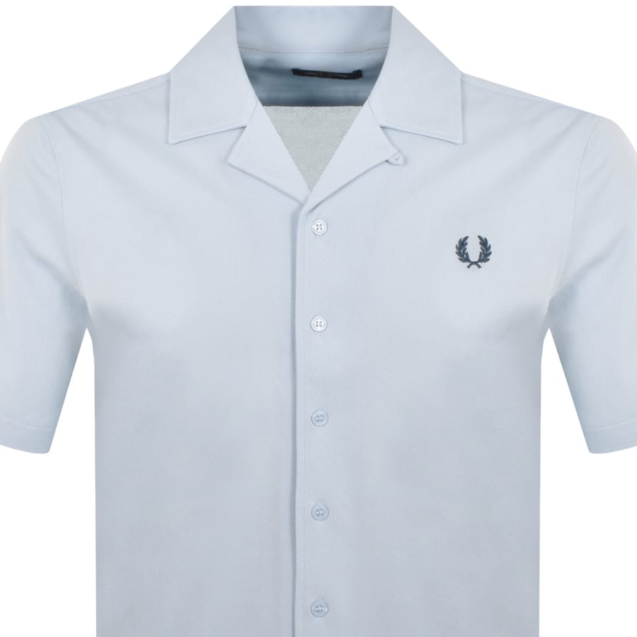 Image number 2 for Fred Perry Compress Mesh Revere Shirt Blue