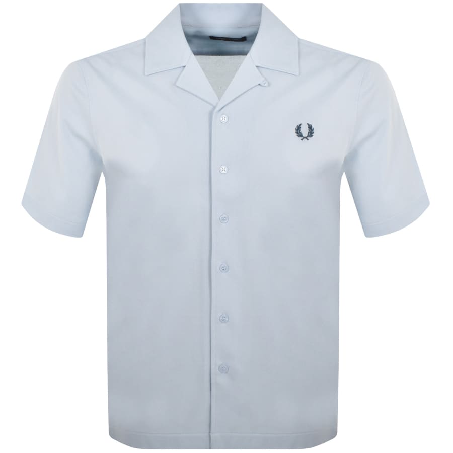 Image number 1 for Fred Perry Compress Mesh Revere Shirt Blue
