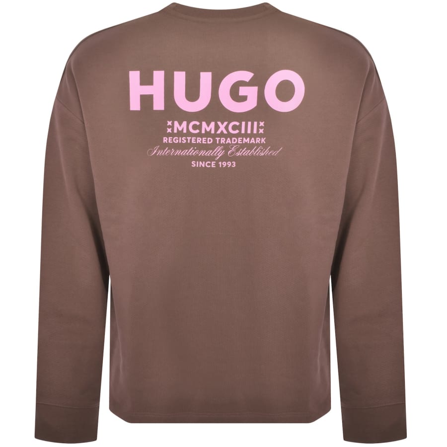 Image number 5 for HUGO Blue Naviu Sweatshirt Brown