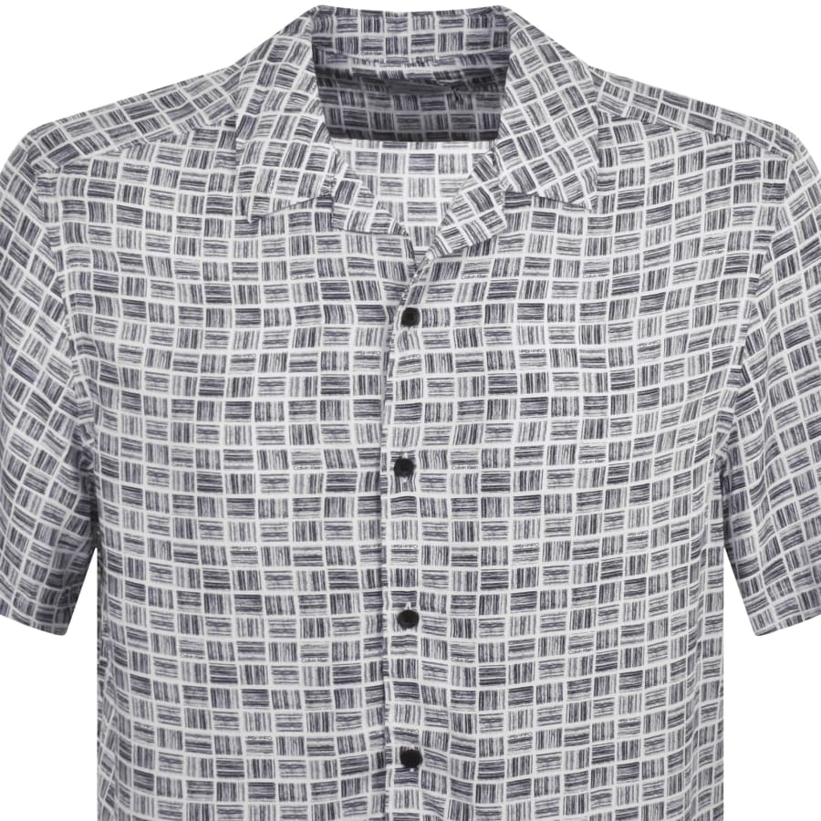Image number 2 for Calvin Klein Short Sleeve Shirt White