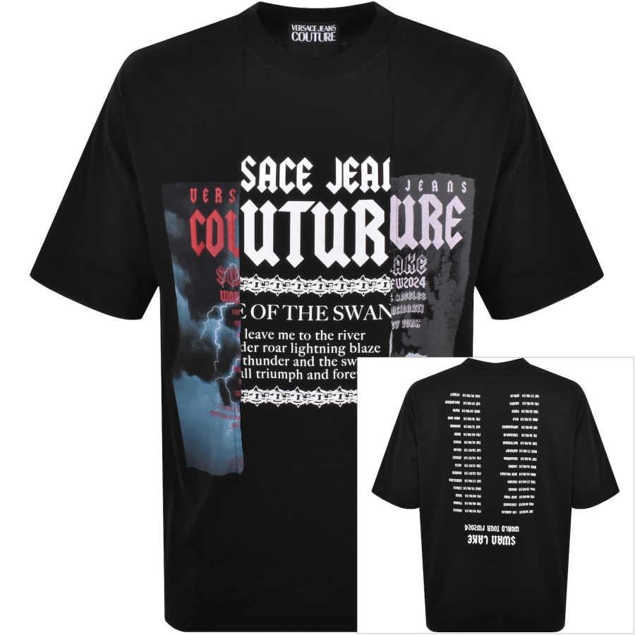Image number 1 for Versace Jeans Couture Logo T Shirt Black