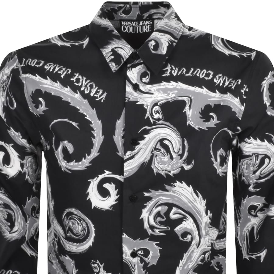 Image number 2 for Versace Jeans Couture Long Sleeve Shirt Black