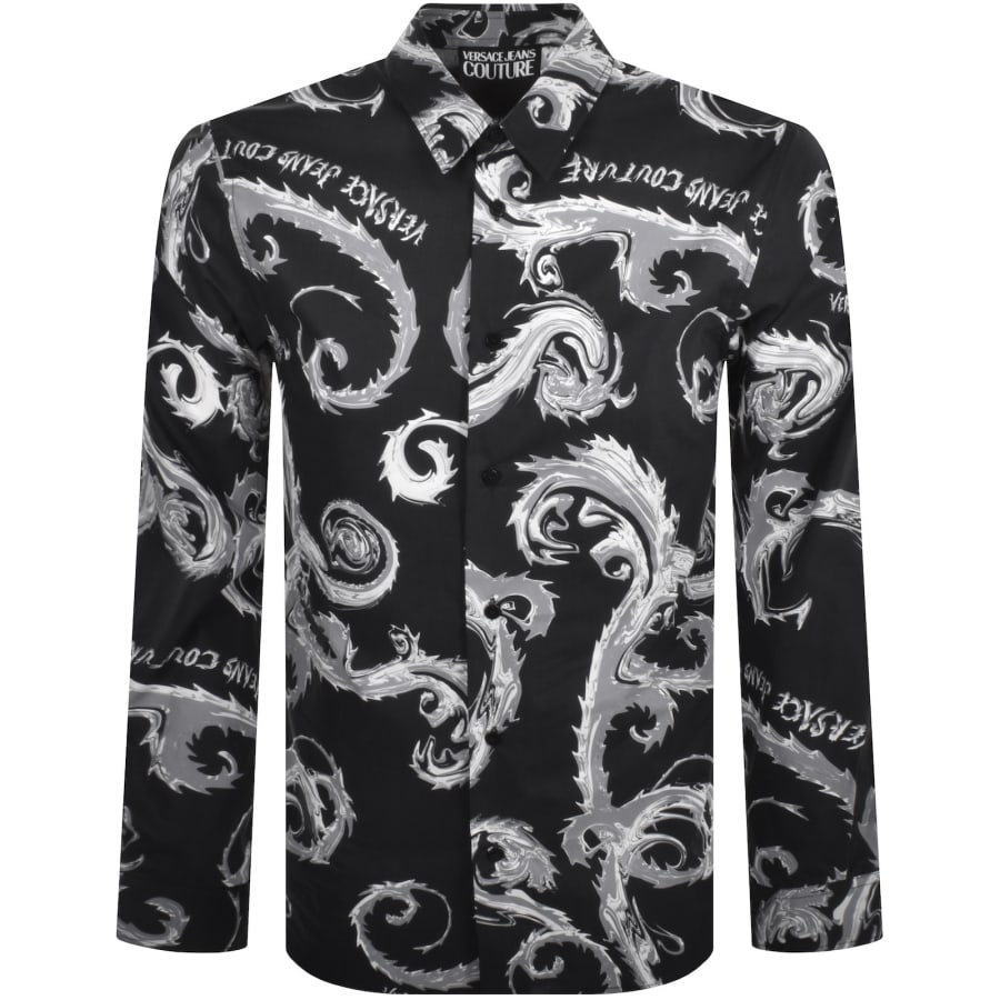 Image number 1 for Versace Jeans Couture Long Sleeve Shirt Black