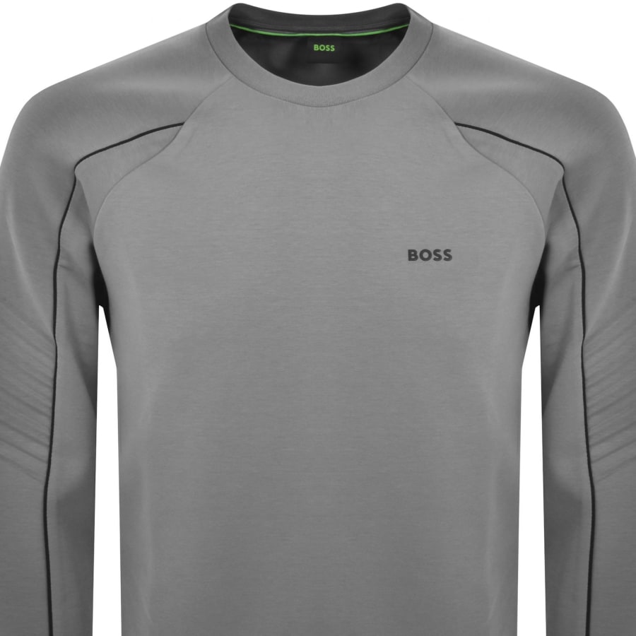Hugo boss salbo sweatshirt grey deals