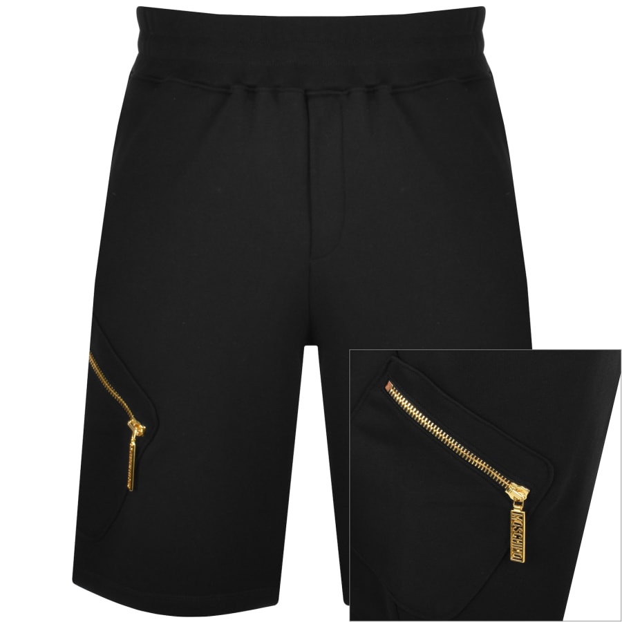 Moschino Cotton Fleece Shorts Black male x Large