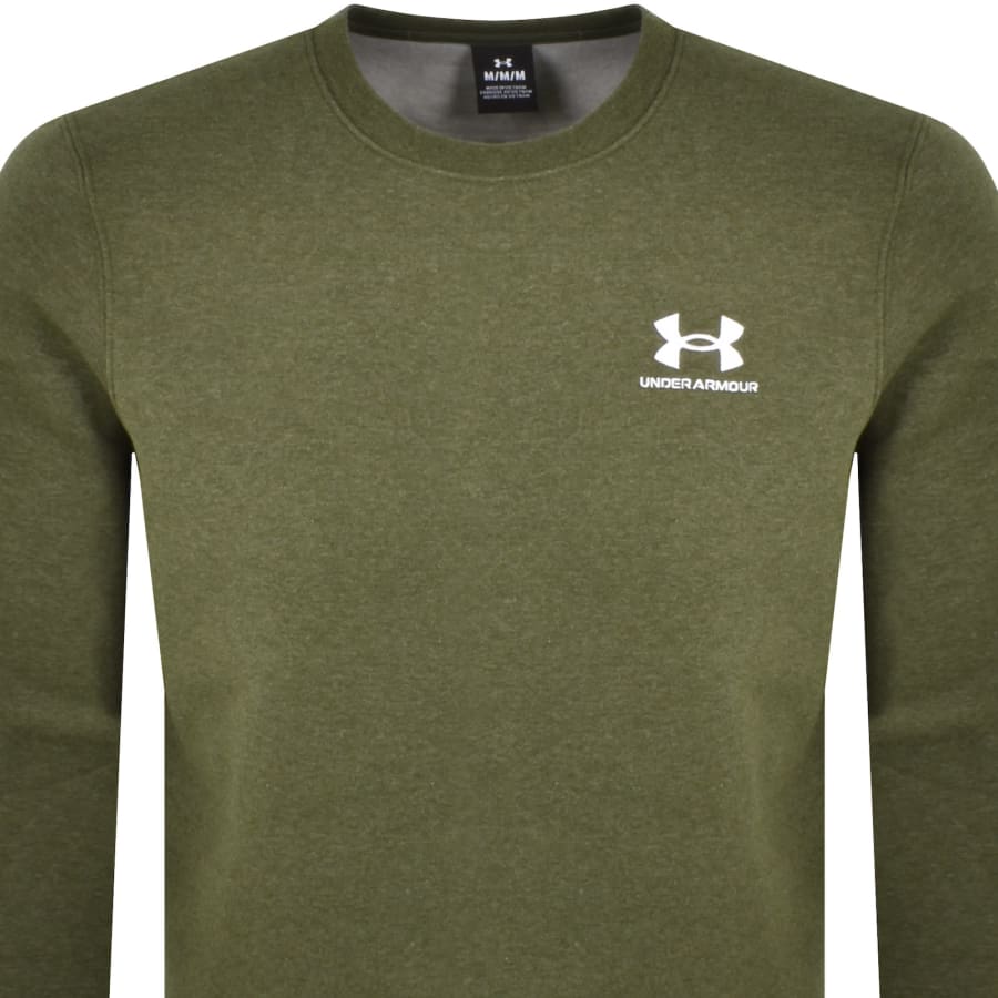 Image number 2 for Under Armour Icon Fleece Crew Sweatshirt Green