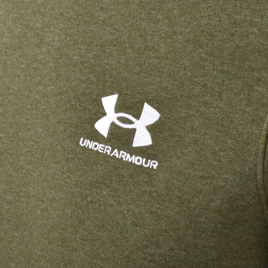 Image number 3 for Under Armour Icon Fleece Crew Sweatshirt Green
