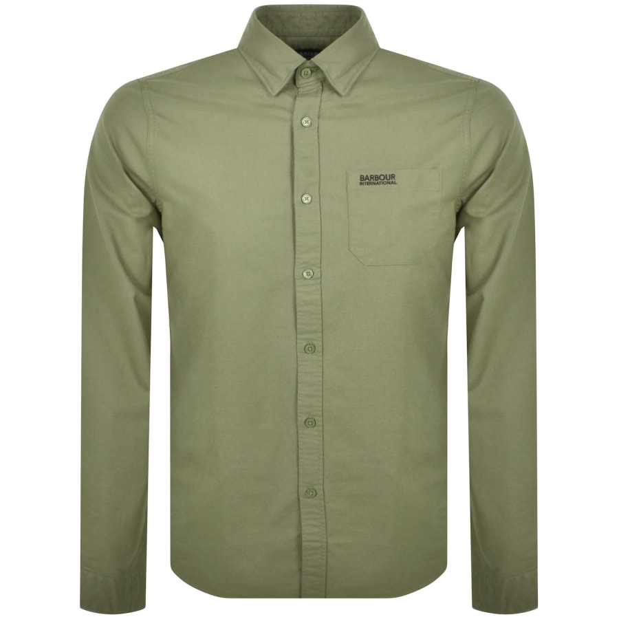Barbour green shirt on sale