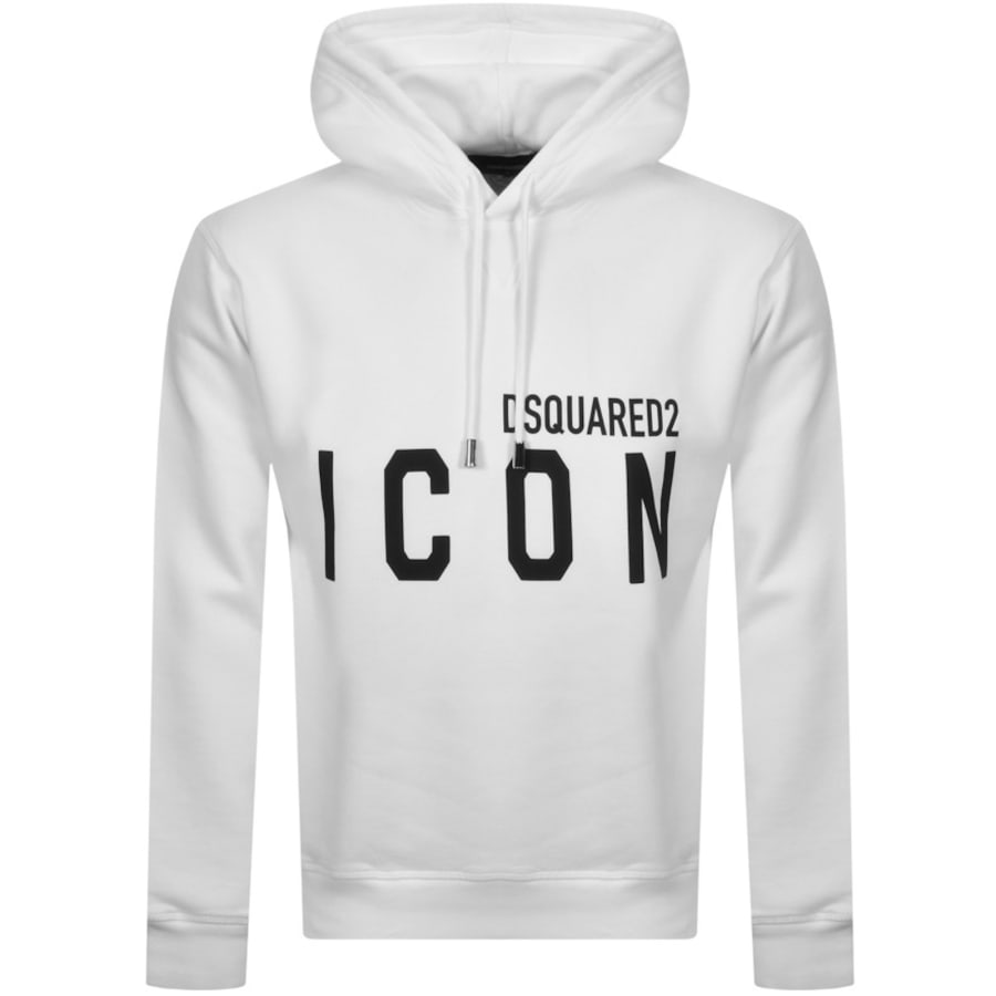 DSQUARED2 Logo Pullover Hoodie White Mainline Menswear Denmark