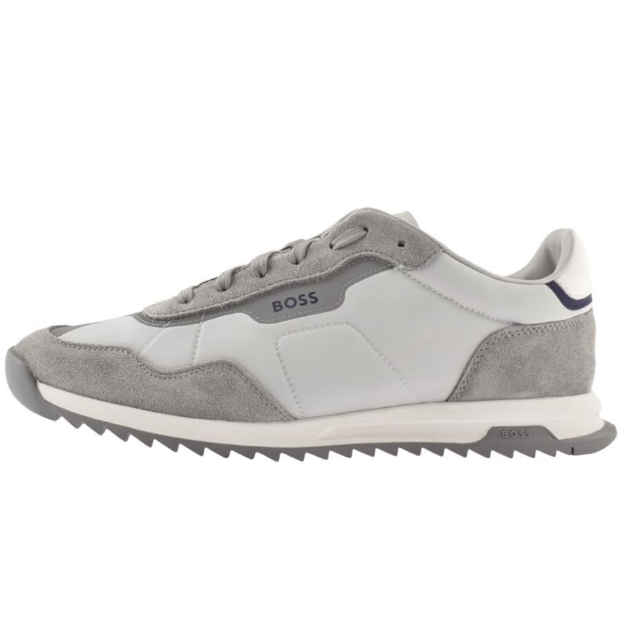 Boss grey trainers on sale