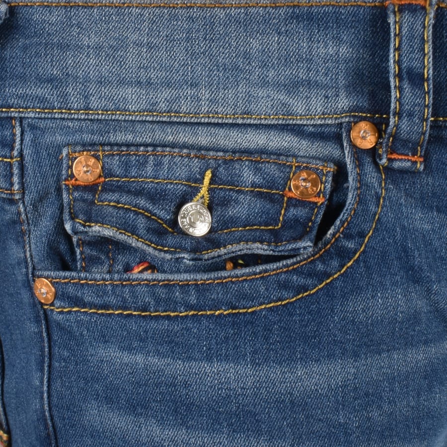 Image number 4 for True Religion Rocco Mid Wash Skinny Jeans Blue