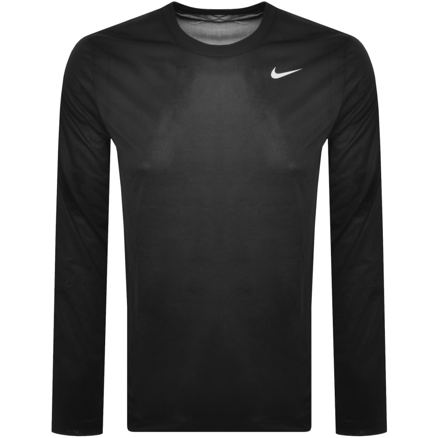 Nike Training Long Sleeve Logo T Shirt Black