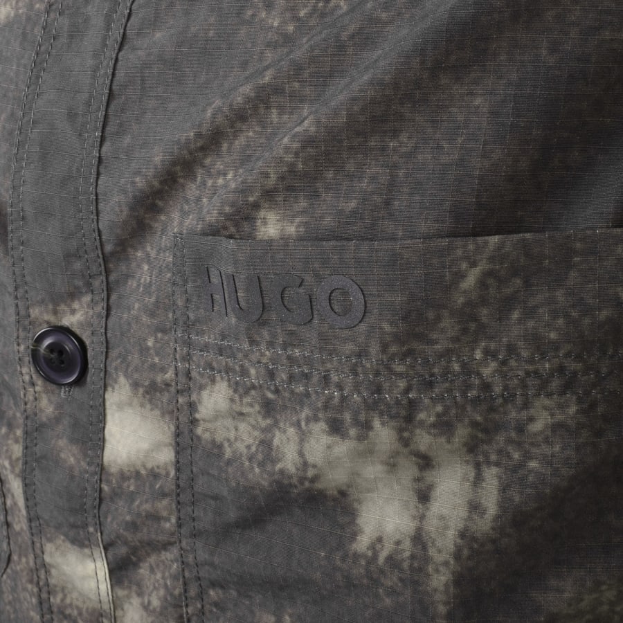 Image number 3 for HUGO Short Sleeved Eratino Shirt Brown
