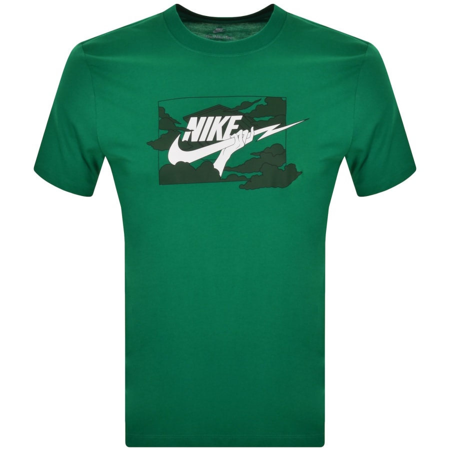 Green and black nike shirt top