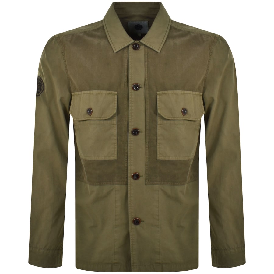 Pretty Green Mountfield Overshirt Khaki male Large