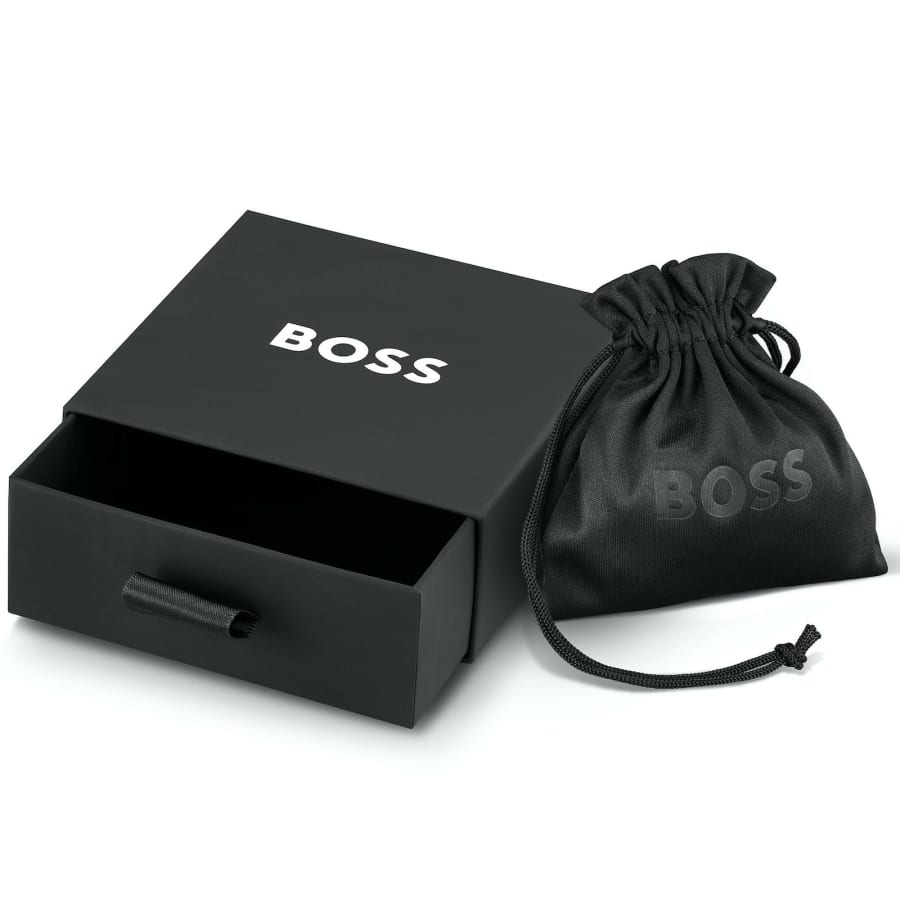 Image number 3 for BOSS Aresi Braided Leather Bracelet Black