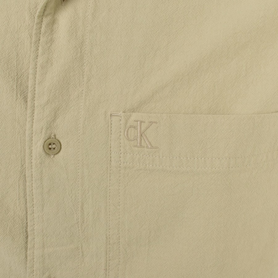Image number 3 for Calvin Klein Jeans Textured Shirt Khaki