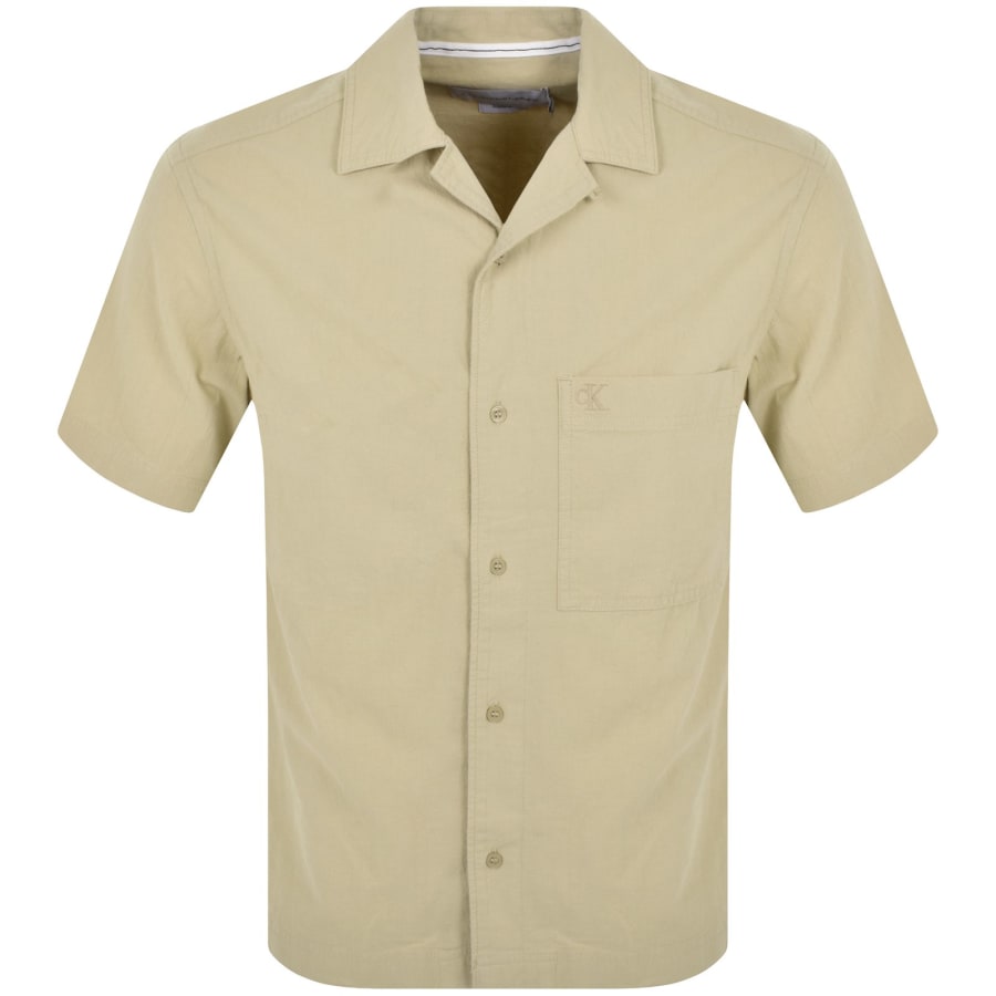Image number 1 for Calvin Klein Jeans Textured Shirt Khaki