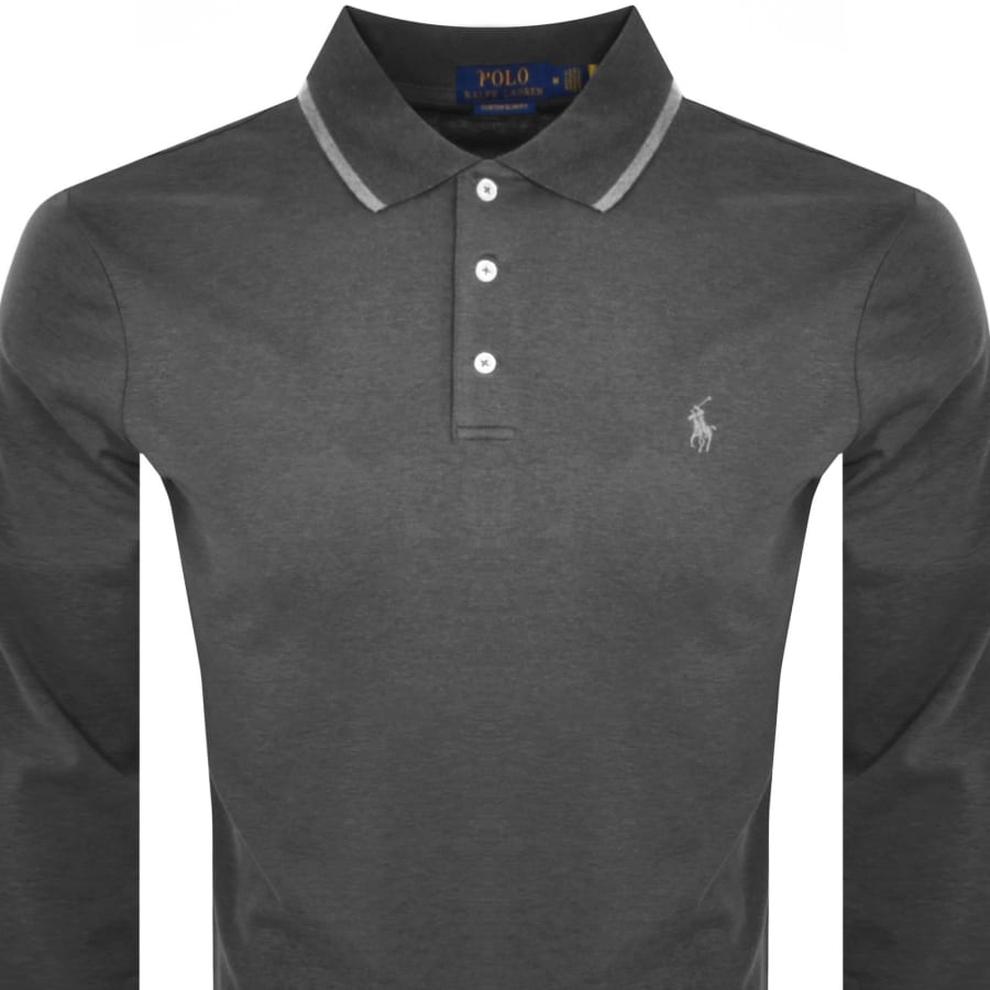 Ralph Lauren Long Sleeve Polo T Shirt Grey