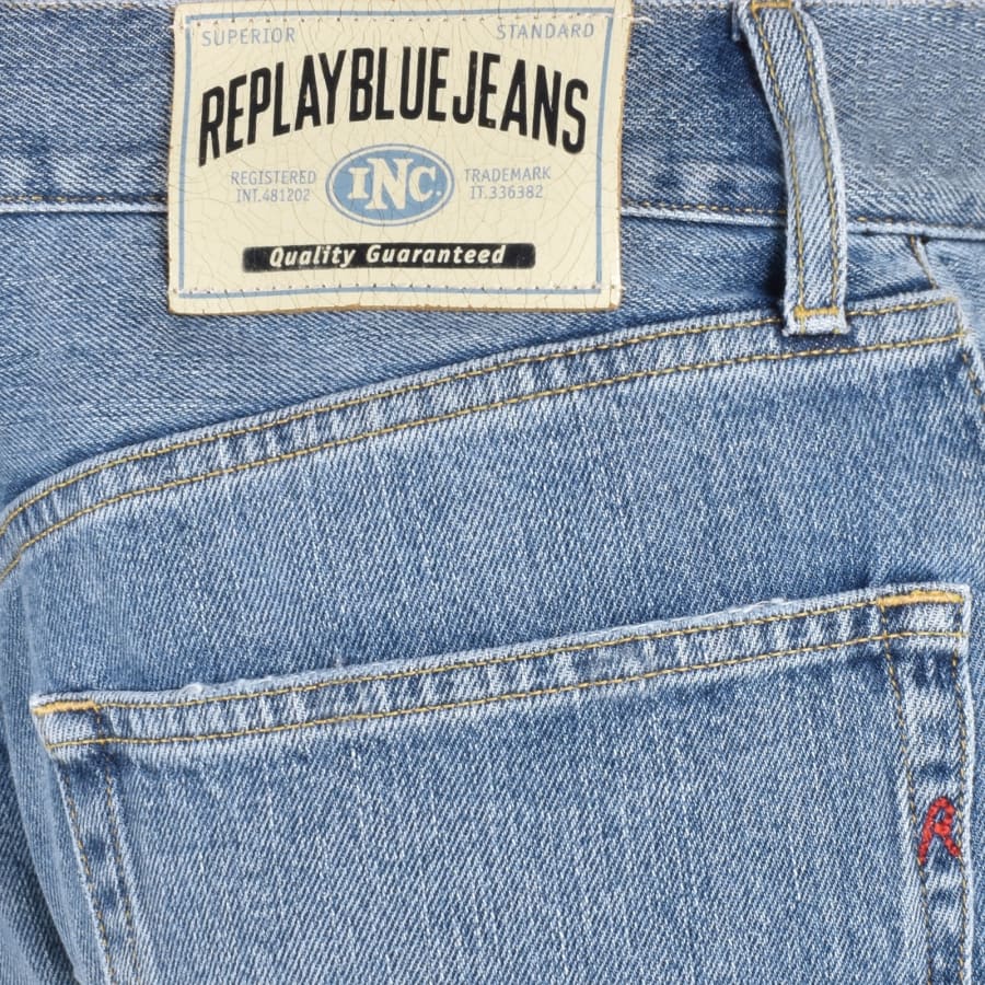 Image number 3 for Replay M9Z1 Straight Jeans Blue