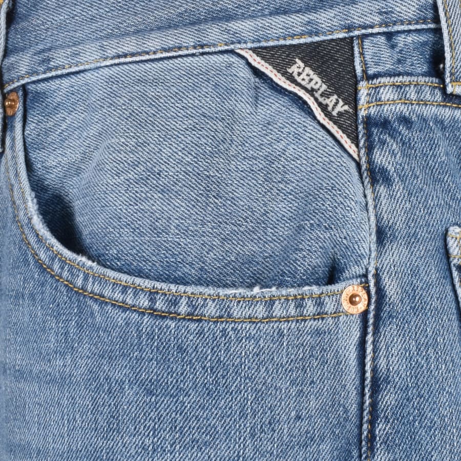 Image number 4 for Replay M9Z1 Straight Jeans Blue