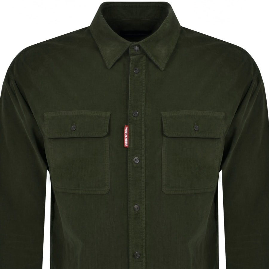 Image number 2 for DSQUARED2 Corduroy Shirt Green