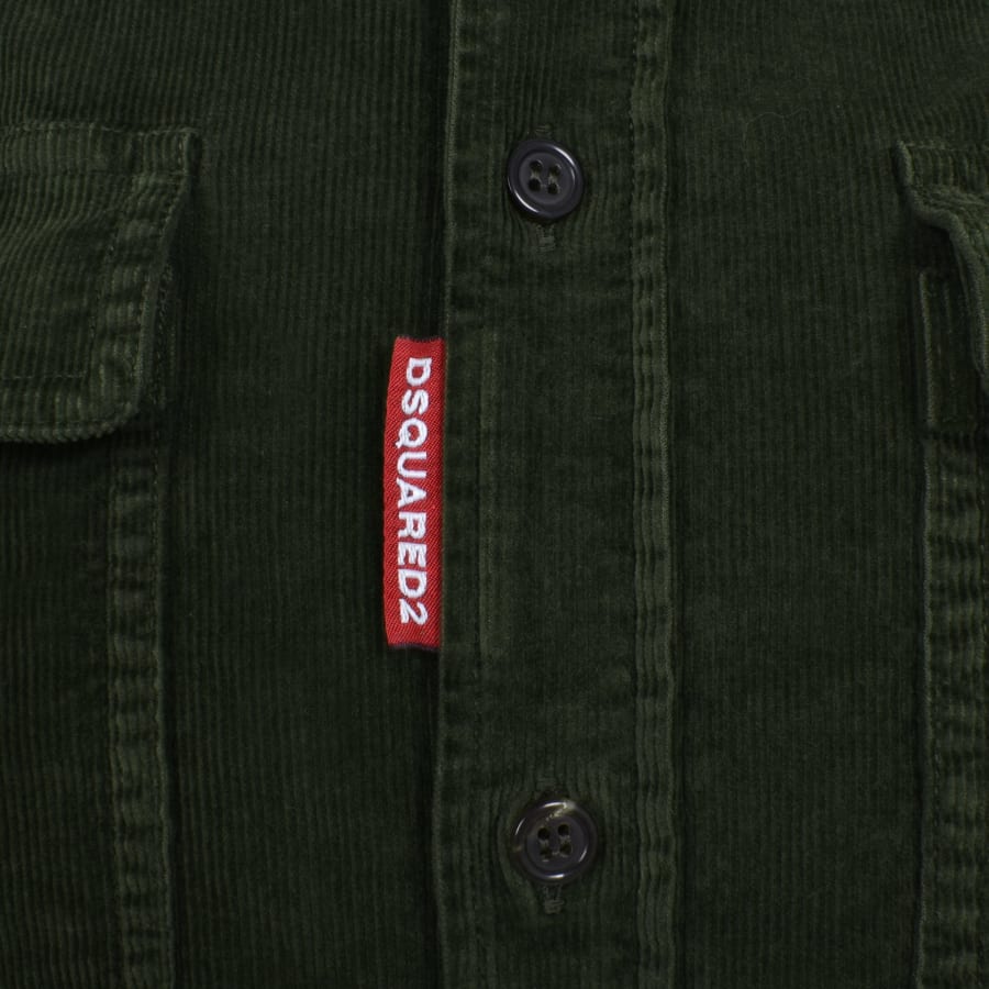 Image number 3 for DSQUARED2 Corduroy Shirt Green