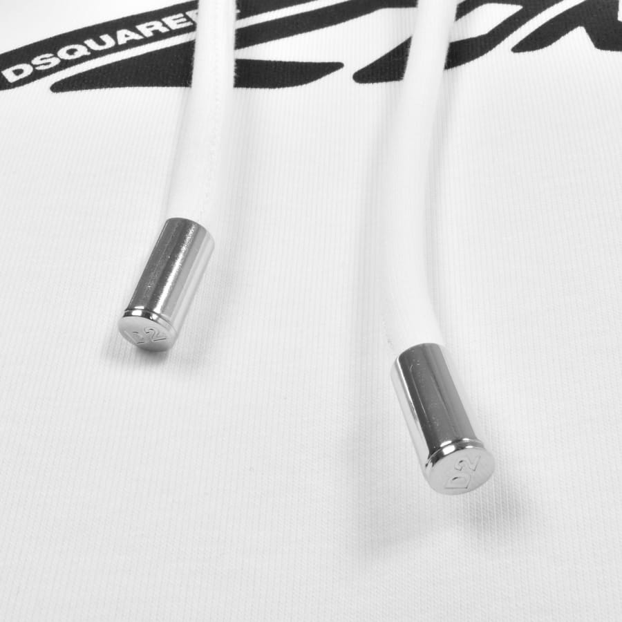 Image number 4 for DSQUARED2 Logo Pullover Hoodie White