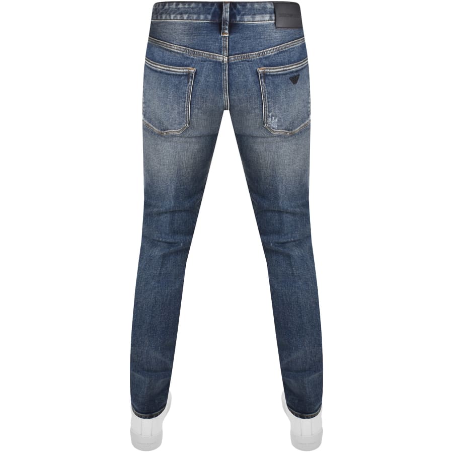 Emporio Armani J75 Slim Mid Wash Jeans Blue Mainline Menswear