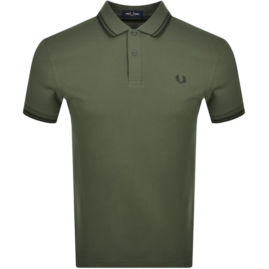 Fred Perry Twin Tipped Polo T Shirt Green