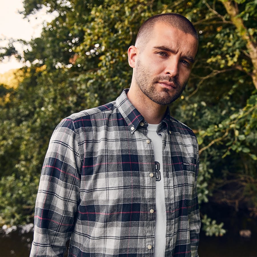 Image number 4 for Barbour Kyeloch Check Tailored Fit Shirt Blue