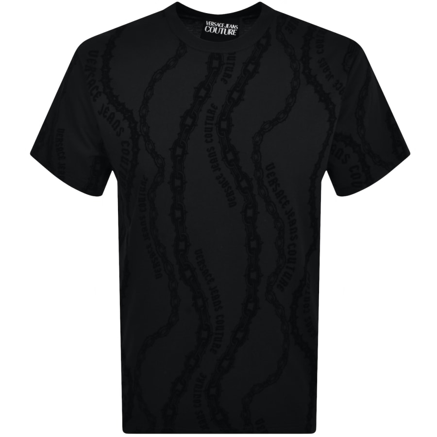 Image number 1 for Versace Jeans Couture Chain T Shirt Black