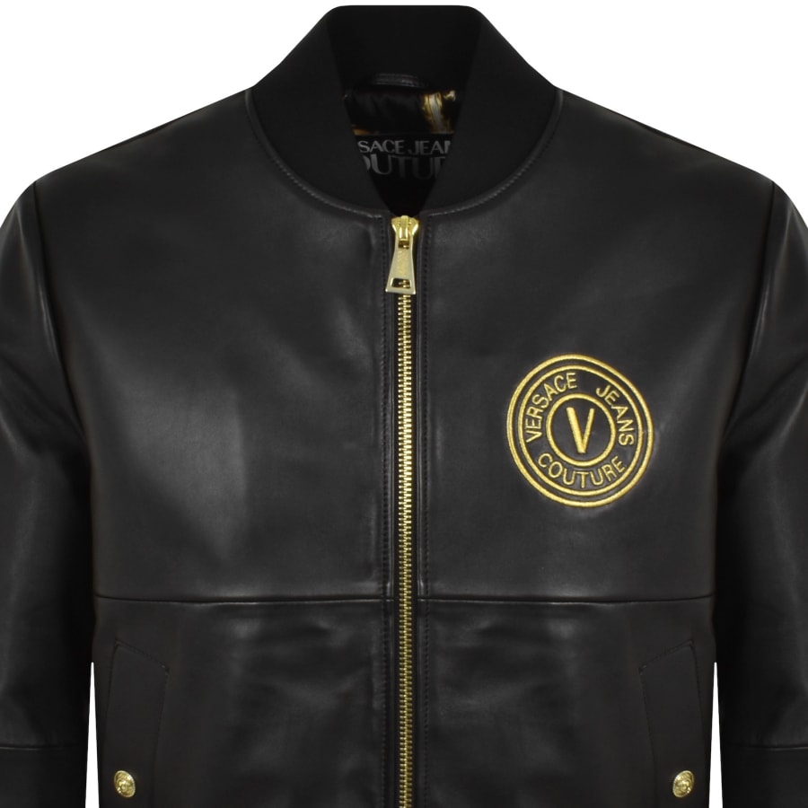Versace Jeans Couture Leather Jacket Black Mainline Menswear Ireland