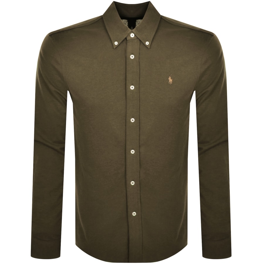 Ralph Lauren Featherweight Mesh Shirt Green Mainline Menswear Denmark