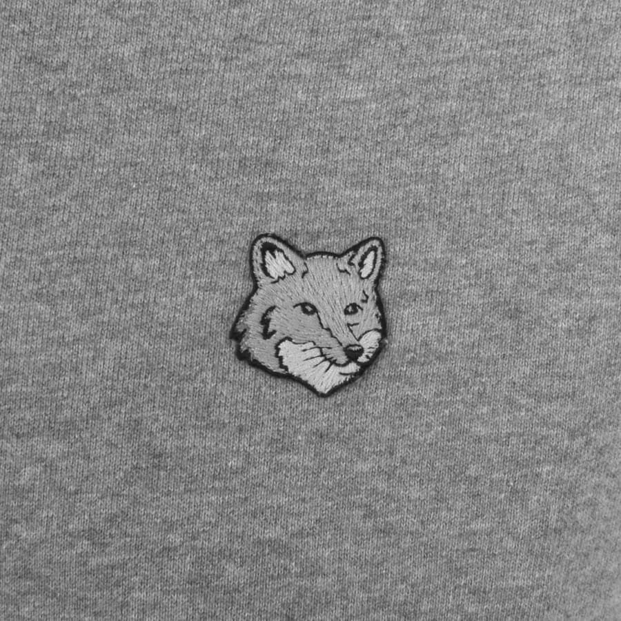 Image number 3 for Maison Kitsune Fox Head Patch Sweatshirt Grey