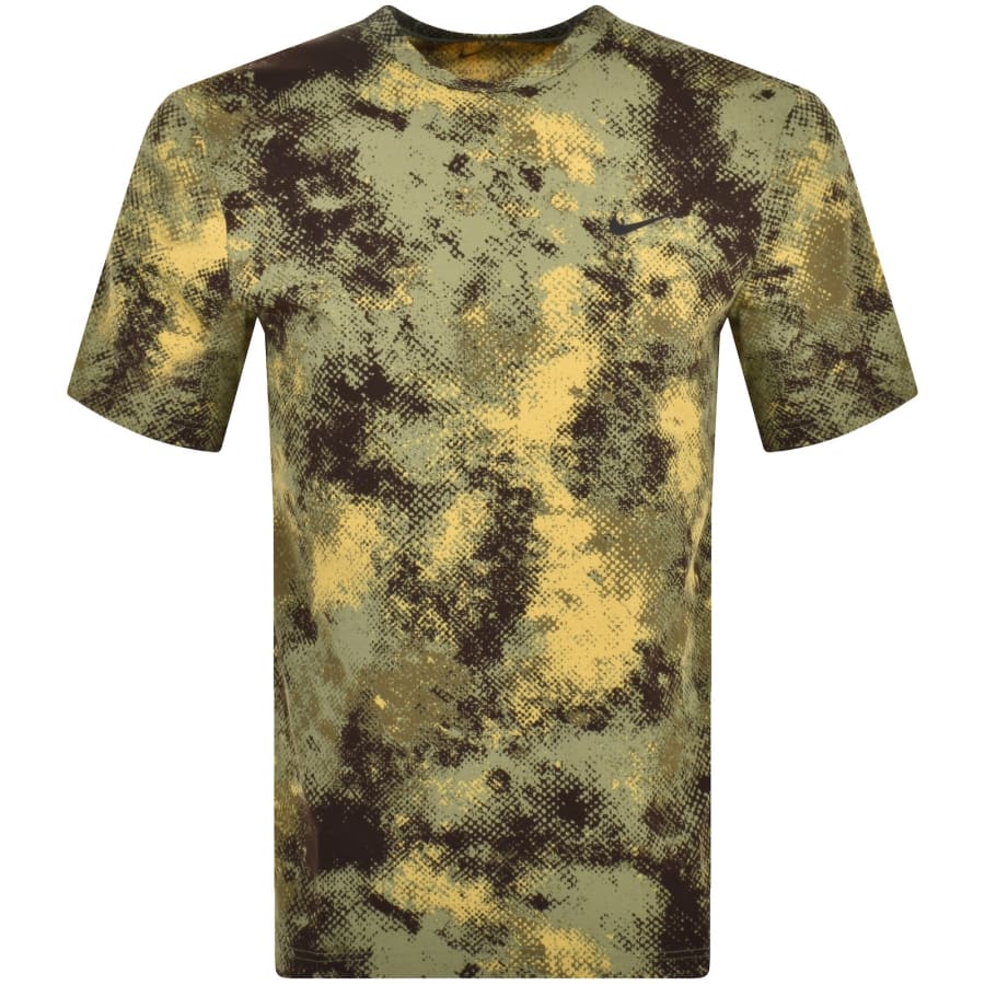 Nike Training Dri Fit Camo T Shirt Green