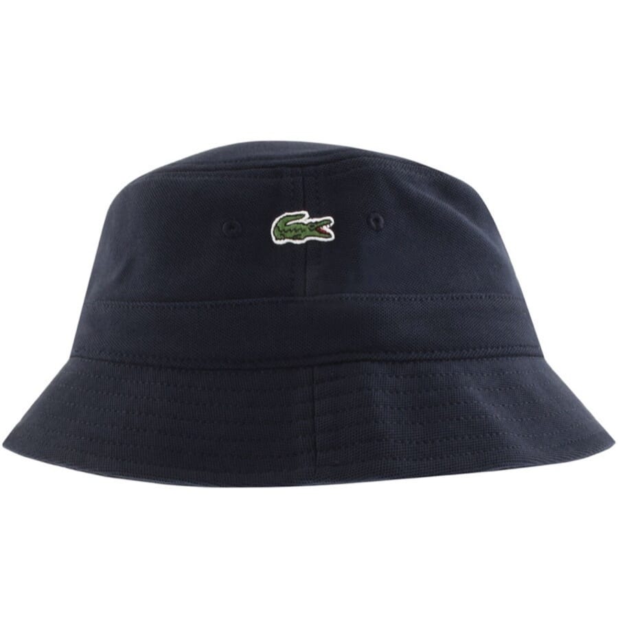 Lacoste Logo Bucket Hat Navy Mainline Menswear Denmark