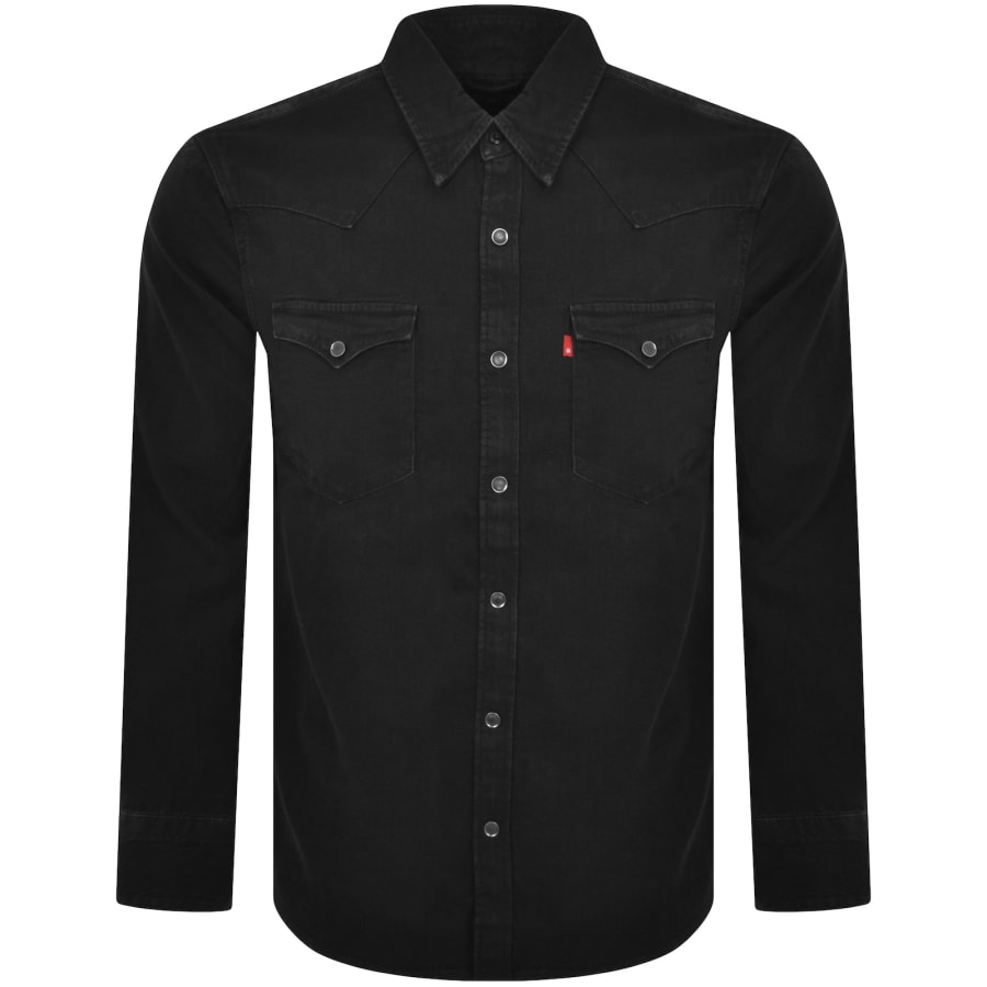 Black levis denim shirt cheap