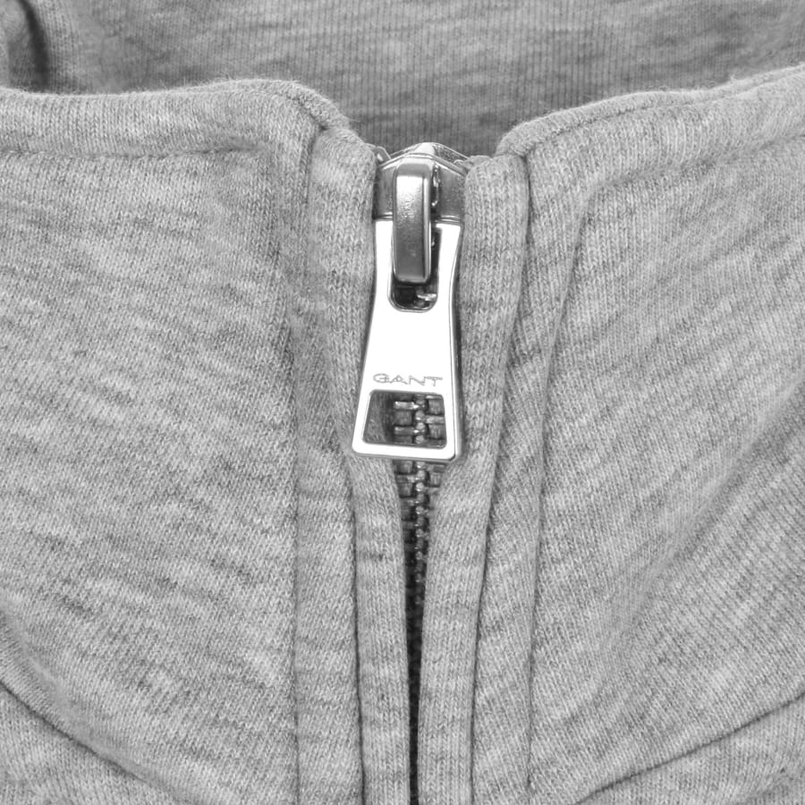 Gant Shield Logo Half Zip Sweatshirt Grey