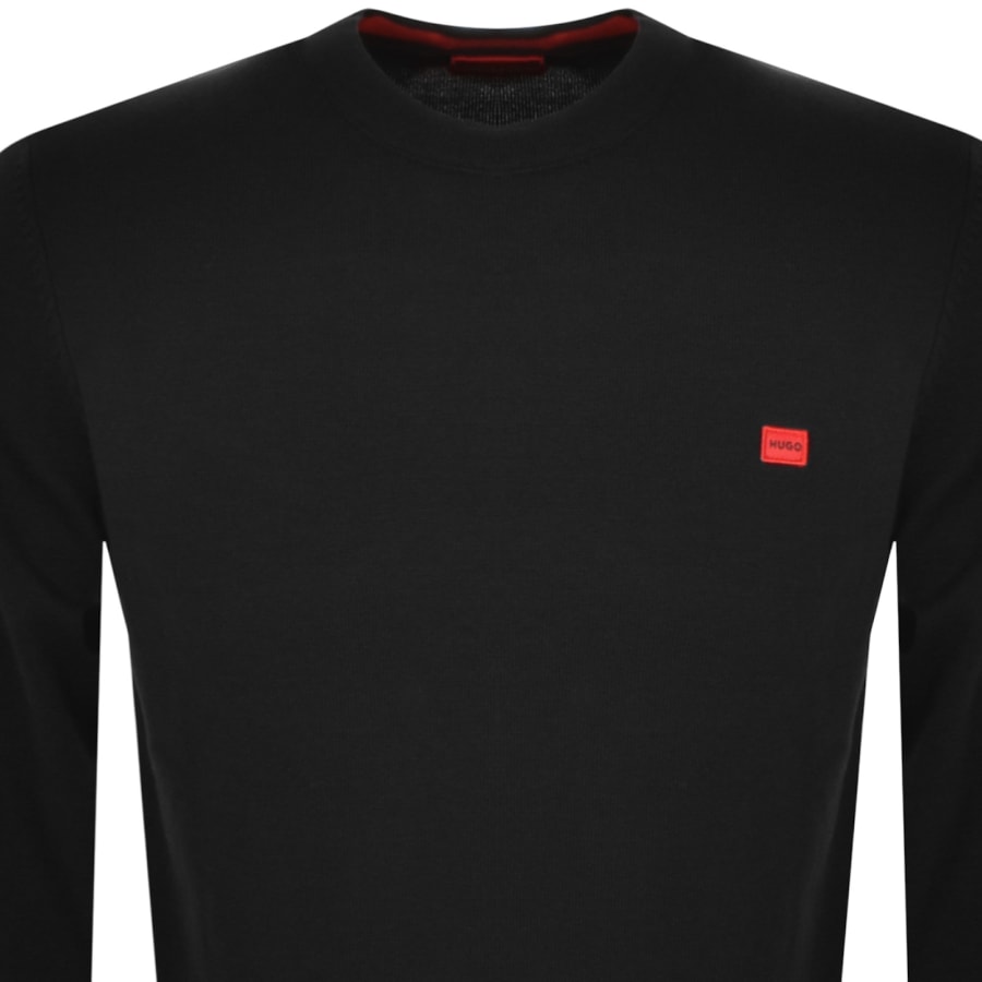 Image number 2 for HUGO San Cassius Knit Jumper Black