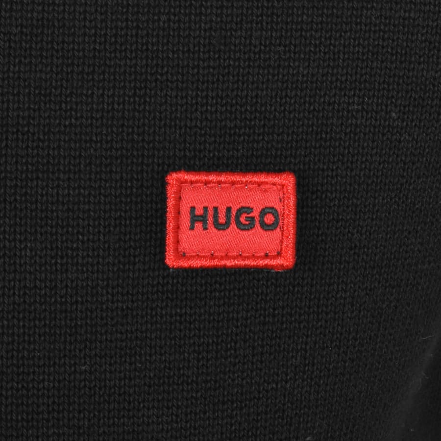 Image number 3 for HUGO San Cassius Knit Jumper Black