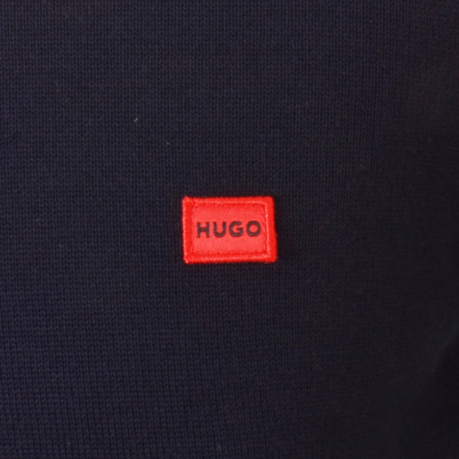 Image number 3 for HUGO San Cassius Knit Jumper Navy